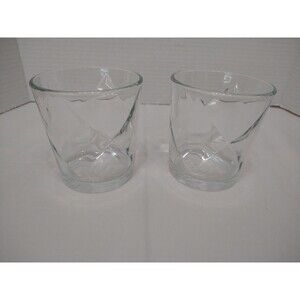 Vintage Double Dutch Diamond Rocks Bar Glass Whiskey Cocktail Lowball Harlequin